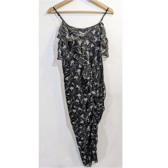 NWT Veronica Beard | Marilyn Cold Shoulder Ruffle Midi Dress - Picture 5 of 13